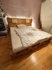 Palettenbett holz 200x200 gebraucht kaufen  Solingen