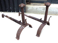 Antique pair andirons d'occasion  Expédié en Belgium