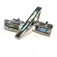 Abalone cufflinks tie for sale  Jericho