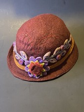 Chapéu Feminino Rising Tide Nepal Lã de Feltro Flor Borgonha comprar usado  Enviando para Brazil
