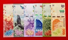 CONJUNTO DE NOTAS FAUNA ARGENTINA* 20/50/100/200/500/1000 PESOS* ND 2016/2019* UNC comprar usado  Enviando para Brazil