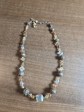 Colar Vintahe MARCADO TRES JOLIE 925 PRATA ESTERLINA corrente cristal E198 comprar usado  Enviando para Brazil