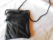 Schwarzer leder brustbeutel gebraucht kaufen  Tettnang