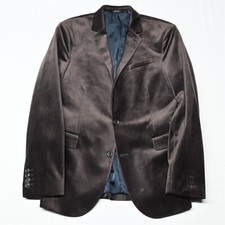 NOVO J. Ferrar 40R Veludo Marrom Slim Fit Casaco Esportivo Masculino Jaqueta Terno, usado comprar usado  Enviando para Brazil