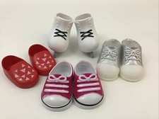 Sapatos de boneca patins de gelo 4 pares de sapatos para bonecas de 18 pol. sem marca, usado comprar usado  Enviando para Brazil