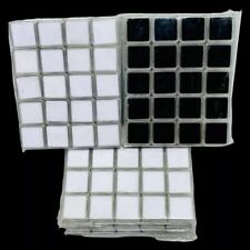 24 peças 3x3cm display de pedras preciosas preto e branco caixa de plástico armazenamento para contas de pedras preciosas comprar usado  Enviando para Brazil