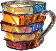 Painted book mug for sale  Denver