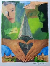 Riginal aquarell collage gebraucht kaufen  Deutschland