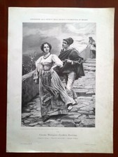 Stampa antica cavalleria usato Stampa antica cavalleria usato  Lecco