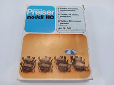 PREISER MODELO HO 8 MESAS 48 SILLAS 1 KIT DE SOMBRILLA ARTE. No. 541 HECHO EN ALEMANIA segunda mano  Embacar hacia Argentina