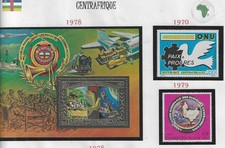 República Centroafricana 1978 Hoja de archivo de oro AVES correo aéreo + otros, como nuevo casi nuevo segunda mano  Embacar hacia Mexico