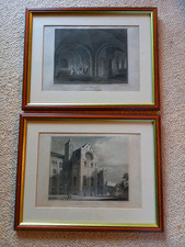 Pair framed engravings for sale  HALESWORTH