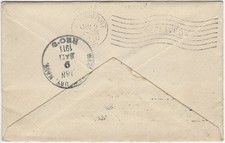 Máquina cancelada 1911 Newburyport, Mass Type AMS-25 servicio marcado en cubierta segunda mano  Embacar hacia Mexico