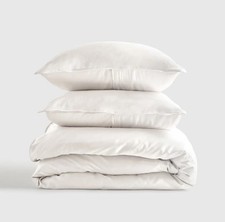 Conjunto completo de capa de edredom de bambu orgânico marmelo branco queen novo sem etiquetas caixa aberta comprar usado  Enviando para Brazil