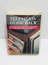 Suporte de guia de TV antigo para revistas de programas de televisão. Caixa aberta lacrada. comprar usado  Enviando para Brazil