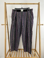 Calça de praia Zumba surf treino geométrico abstrato saída vintage cintura ajustável G, usado comprar usado  Enviando para Brazil