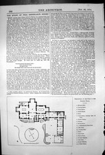 Estampa antiga original história Paul Gandelaus planta de casa piso térreo 1874 comprar usado  Enviando para Brazil