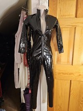 Latex catsuit size for sale  Orange