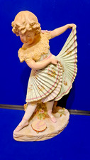 Gebruder Huebach Bisque Porcelana Bailarín Figura Chicas 38.1cm Alto c1900 comprar usado  Enviando para Brazil