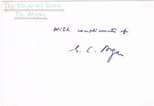 Itália Giulio Carlo Argan 1909-76 autógrafo genuíno assinado 4"x6" cartão prefeito Roma comprar usado  Enviando para Brazil