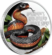 Usado, Tuvalu 2022 $1 Mortal & perigoso Vermelho-Barriga Black Snake 1 Oz Moeda Prata Pura comprar usado  Enviando para Brazil