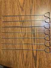 Espetos para churrasco 7 AÇO 12” cabos ferramentas para grelhar acampamento ao ar livre piscina praia comprar usado  Enviando para Brazil