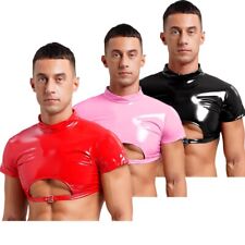 Colete de festa masculino crop top bar clubwear fantasia de Halloween meia parte superior pole dance comprar usado  Enviando para Brazil