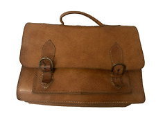 Tan leather satchel for sale  SALTASH