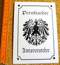 Blechschild gewölbt preussisc gebraucht kaufen  Berlin