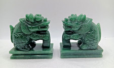Aventurine bookends carving for sale  FALKIRK