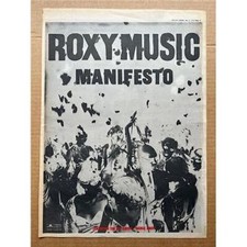 Roxy music manifesto for sale  CHESTERFIELD