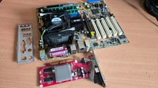 Placa-mãe ASUS P4C800-E Deluxe + Intel Pentium 4 + 2GB de RAM + Radeon 9250 VGA comprar usado  Enviando para Brazil