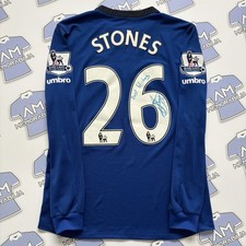Camisa Match Worn assinada John Stones 2014/2015 Everton FC Home Premier League comprar usado  Enviando para Brazil