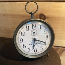 Relógio despertador de mesa estilo vintage Crosley metal cor bronze alarme de bateria FUNCIONA comprar usado  Enviando para Brazil