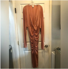 Vestido maxi Helsa Collection nude manga longa franzido mergulho tamanho P comprar usado  Enviando para Brazil