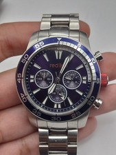 Usado, Relógio de quartzo analógico masculino Red Line cronógrafo mostrador azul escuro nova bateria funciona comprar usado  Enviando para Brazil