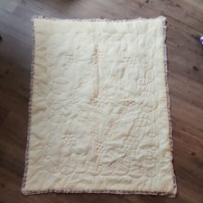 Usado, Vintage Quiltex yellow Baby Blanket Comforter Quilt daisy Flowers nylon cover comprar usado  Enviando para Brazil