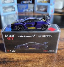 Mini GT #127 - McLaren Senna roxo/amarelo - Caixa danificada ver fotos comprar usado  Enviando para Brazil