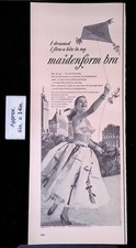 Sutiã feminino 1954 Maidenform mosca pipa em sutiã e saia estampa anúncio 49777 comprar usado  Enviando para Brazil