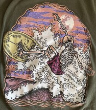 Usado, ...Camisa de algodão manga curta verde skate surf esqueleto Lost média comprar usado  Enviando para Brazil