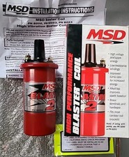 MSD 8202 Bobina de Ignição Blaster 2 Vasilhas Redondas Cheias de Óleo Vermelho 45000V Novo!, usado comprar usado  Enviando para Brazil