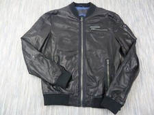 Superdry leather bomber for sale  SEVENOAKS