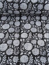 Colcha Kantha design floral preto e branco feita à mão design exclusivo comprar usado  Enviando para Brazil