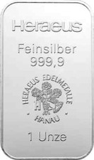 Silberbarren heraeus unze gebraucht kaufen  Borgholzhausen