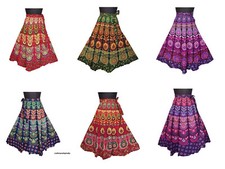 Lote de 5 peças saias longas femininas indianas algodão boêmio flamenco cigano hippie saias, usado comprar usado  Enviando para Brazil