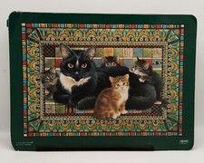 Usado, Lesley Ann Marfim 1990 Vintage Bolsa de Feijão Lap Desk Smoking Gato e Gatinhos LEIA comprar usado  Enviando para Brazil
