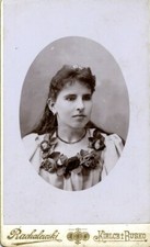 Młoda kobieta-Atelier St. Rachlewski- Kielce Busko ca. 1900 CDV na sprzedaż  PL