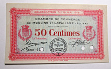 NOTA ANTIGA 1915 CHAMBRE DE COMMERCE DE MOULINS ET LAPALISSE comprar usado  Enviando para Brazil