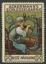 Alemanha Ad Cinderella Stamp Ackermann's Keygarne Sewing Thread Shoemaker comprar usado Alemanha Ad Cinderella Stamp Ackermann's Keygarne Sewing Thread Shoemaker comprar usado  Enviando para Brazil