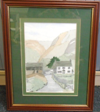 Framed watercolour lake for sale  MIRFIELD